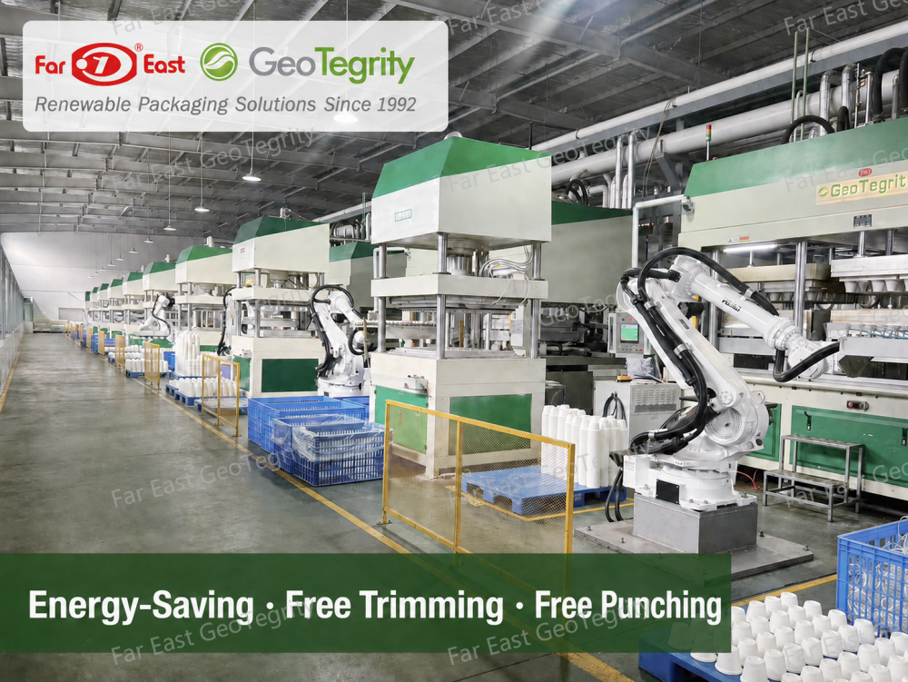 Energy-Saving Free Trimming Free Pinching Pulp Molding Tableware Machine